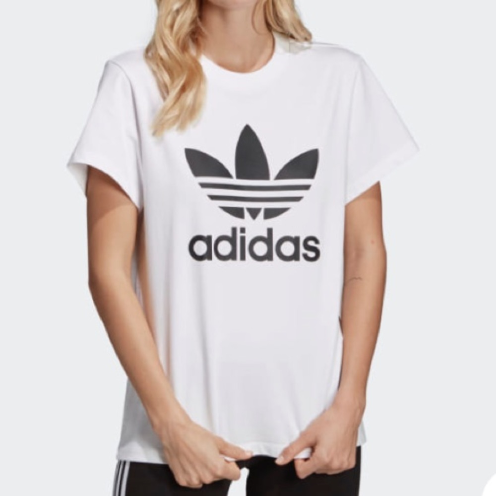 Adidas trefoil logo tee
